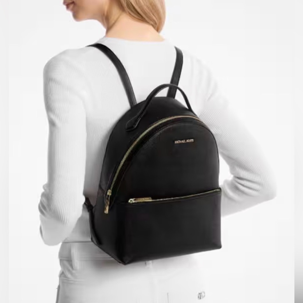 Michael Kors Red Sheila Saffiano Backpack - Picture 5 of 5